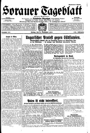 Sorauer Tageblatt vom 23.11.1934