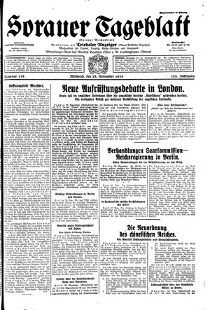 Sorauer Tageblatt vom 28.11.1934