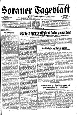 Sorauer Tageblatt vom 04.12.1934