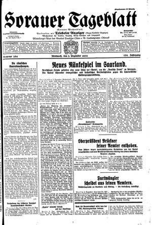 Sorauer Tageblatt vom 05.12.1934