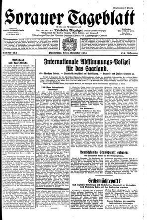 Sorauer Tageblatt vom 06.12.1934