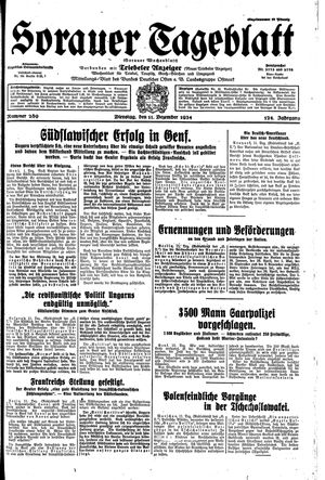 Sorauer Tageblatt vom 11.12.1934