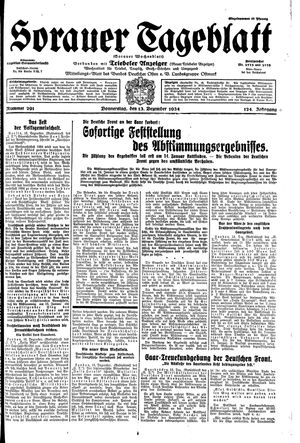 Sorauer Tageblatt vom 13.12.1934