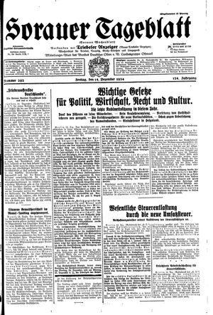 Sorauer Tageblatt vom 14.12.1934