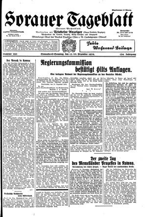 Sorauer Tageblatt vom 15.12.1934