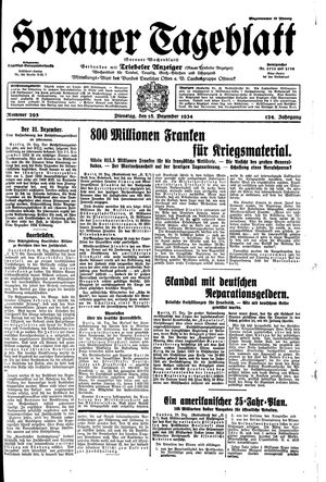Sorauer Tageblatt vom 18.12.1934