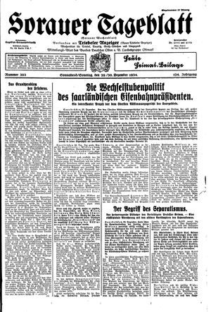 Sorauer Tageblatt vom 29.12.1934