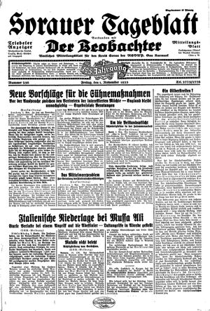 Sorauer Tageblatt vom 01.11.1935