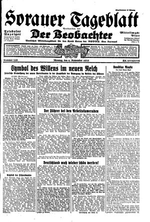 Sorauer Tageblatt vom 04.11.1935