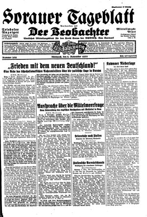 Sorauer Tageblatt vom 06.11.1935