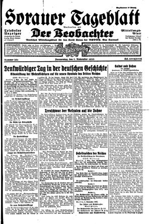 Sorauer Tageblatt vom 07.11.1935