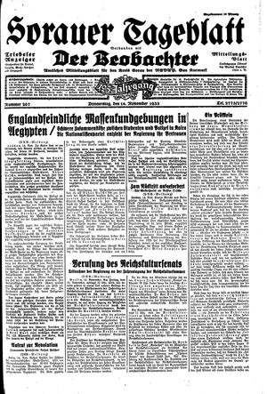 Sorauer Tageblatt vom 14.11.1935