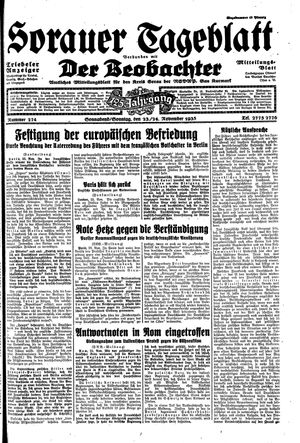 Sorauer Tageblatt vom 23.11.1935
