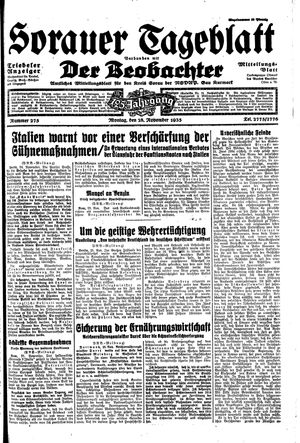 Sorauer Tageblatt vom 25.11.1935