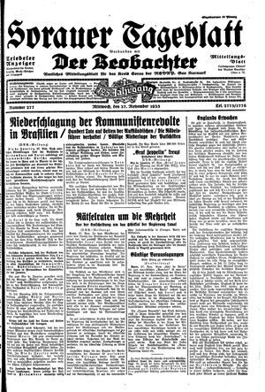 Sorauer Tageblatt vom 27.11.1935