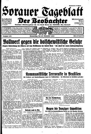 Sorauer Tageblatt vom 28.11.1935