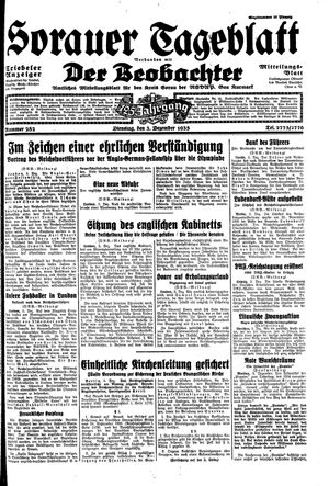 Sorauer Tageblatt vom 03.12.1935
