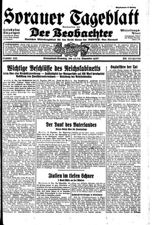 Sorauer Tageblatt vom 14.12.1935