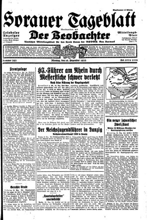 Sorauer Tageblatt vom 16.12.1935