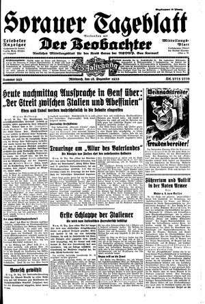 Sorauer Tageblatt vom 18.12.1935