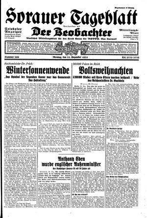 Sorauer Tageblatt vom 23.12.1935