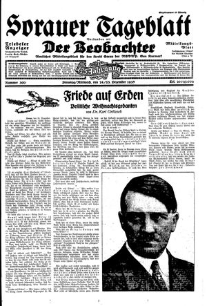 Sorauer Tageblatt vom 24.12.1935