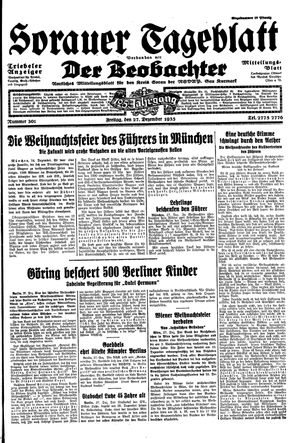 Sorauer Tageblatt vom 27.12.1935