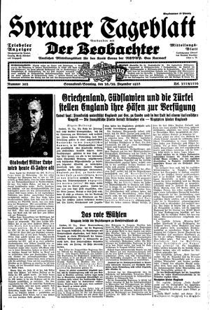 Sorauer Tageblatt vom 28.12.1935