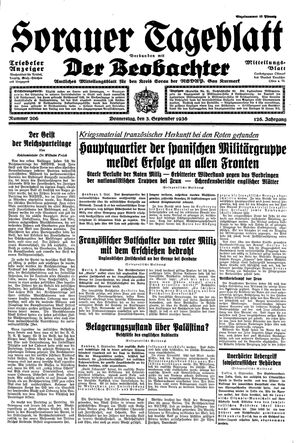 Sorauer Tageblatt vom 03.09.1936