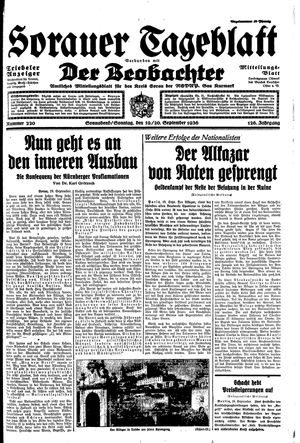 Sorauer Tageblatt vom 19.09.1936