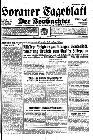 Sorauer Tageblatt vom 15.10.1936