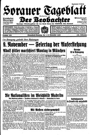 Sorauer Tageblatt vom 07.11.1936