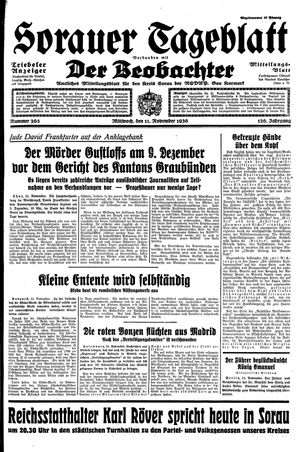 Sorauer Tageblatt vom 11.11.1936