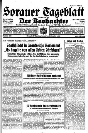 Sorauer Tageblatt vom 14.11.1936