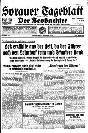 Sorauer Tageblatt vom 20.11.1936