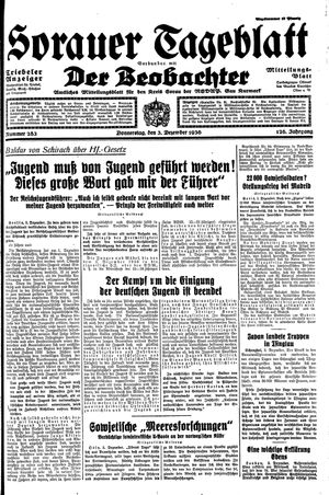 Sorauer Tageblatt vom 03.12.1936