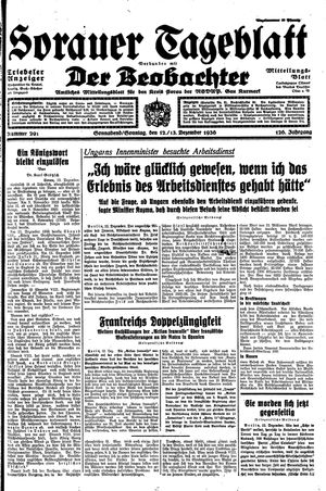 Sorauer Tageblatt vom 12.12.1936