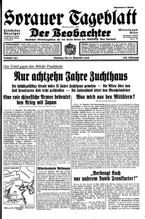 Sorauer Tageblatt vom 15.12.1936