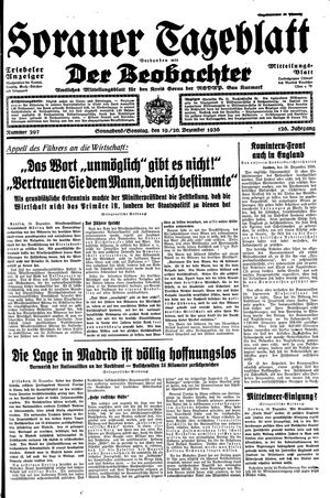Sorauer Tageblatt vom 19.12.1936