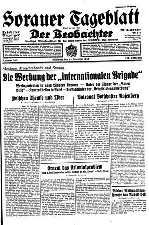 Sorauer Tageblatt vom 23.12.1936