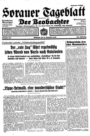 Sorauer Tageblatt vom 30.12.1936
