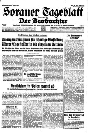 Sorauer Tageblatt vom 06.03.1937