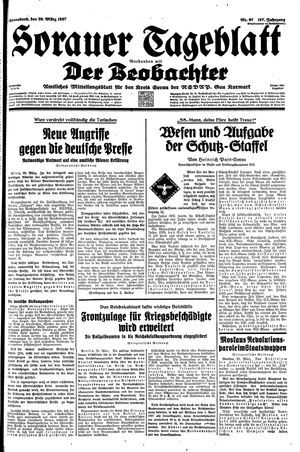 Sorauer Tageblatt vom 20.03.1937