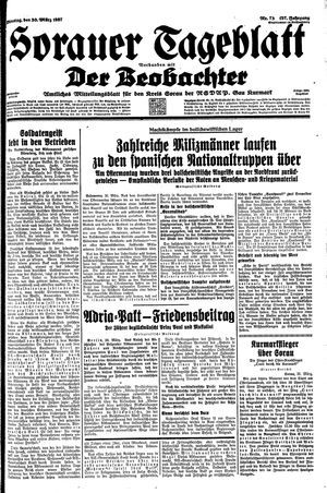 Sorauer Tageblatt vom 30.03.1937