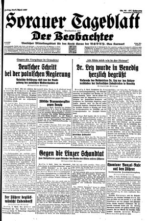 Sorauer Tageblatt vom 09.04.1937