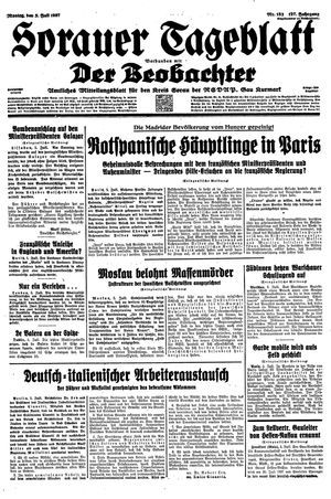 Sorauer Tageblatt vom 05.07.1937