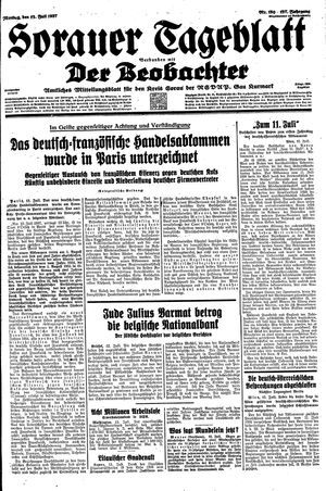 Sorauer Tageblatt vom 12.07.1937