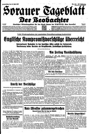 Sorauer Tageblatt vom 15.07.1937