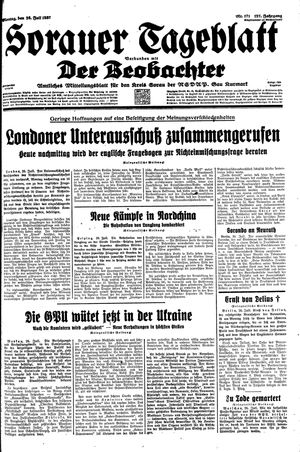 Sorauer Tageblatt vom 26.07.1937