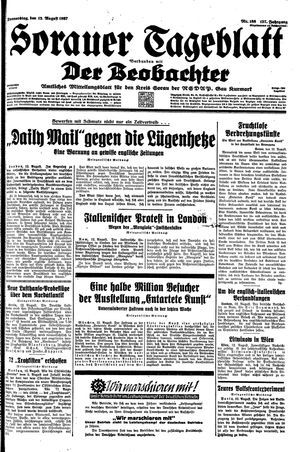 Sorauer Tageblatt vom 12.08.1937